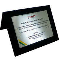 Placas de homenagens personalizadas com capa de livro Placas de homenagens personalizadas com capa de livro